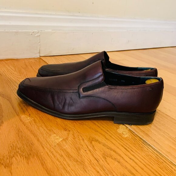 Magnanni Cognac Brown Leather Penny Loafers Size 9.5 M - Picture 5 of 16